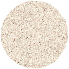 Rond Hoogpolig Vloerkleed - Twilight Creme/Wit 6926