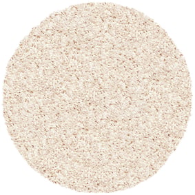 Rond Hoogpolig Vloerkleed - Twilight Creme/Wit 6926