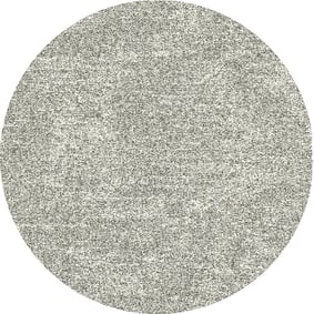 Rond Hoogpolig Vloerkleed - Marshall Zilver 6258