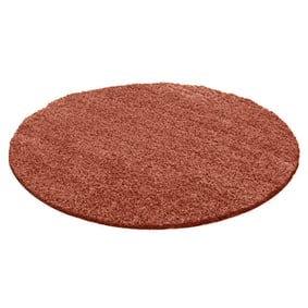 Rond Hoogpolig vloerkleed - Solid Terra - product