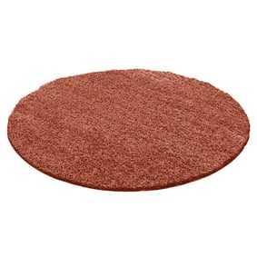 Rond Hoogpolig vloerkleed - Solid Terra - sfeer