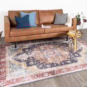 Vintage vloerkleed - Azara Blauw Rood
