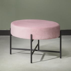 Velvet poef – Mesa Roze