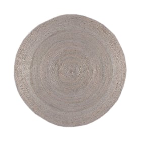 Jute vloerkleed - Fair Rond Grijs - sfeer