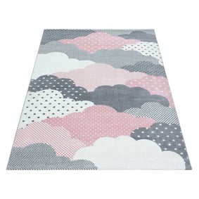 Kindervloerkleed - Bambi Wolken Roze - product