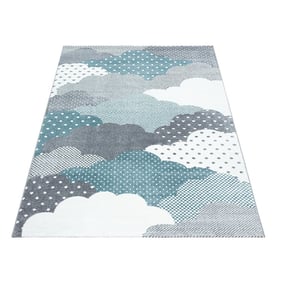 Kindervloerkleed - Bambi Wolken Blauw - product