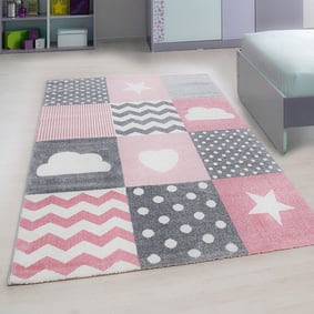 Kindervloerkleed - Ava Multi/Roze