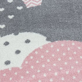 Rond Kindervloerkleed - Bambi Wolken Roze - product