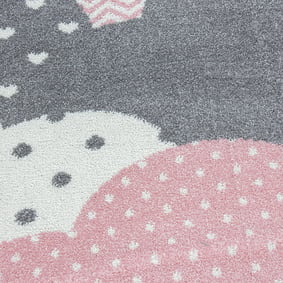 Rond Kindervloerkleed - Bambi Wolken Roze - sfeer