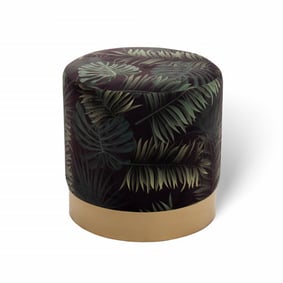Velvet poef – Beau Deluxe Palmblad