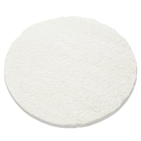 Rond hoogpolig vloerkleed - Sade Creme
