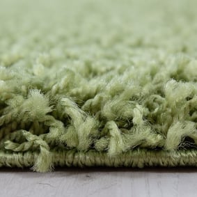 Rond hoogpolig vloerkleed - Sade Groen - sfeer