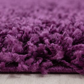 Rond hoogpolig vloerkleed - Sade Lila - sfeer