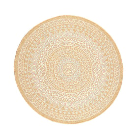 Rond Buitenkleed - Summer Azteca Geel - sfeer