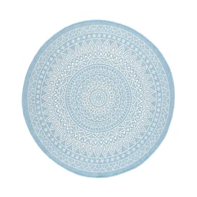 Rond Buitenkleed - Summer Azteca Lichtblauw - product