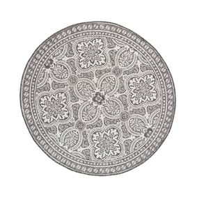 Rond Buitenkleed - Summer Oriental Grijs - sfeer