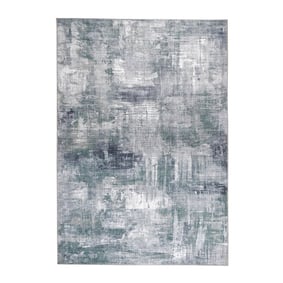 Modern vloerkleed - Strength Grijs/Groen - sfeer