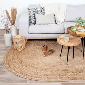 Jute vloerkleed - Fair Ovaal Naturel