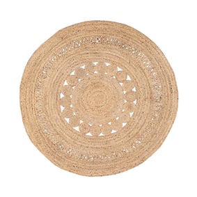 Jute vloerkleed - Fair Rond Rotan Naturel - product