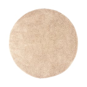 Rond hoogpolig vloerkleed - Lofty Beige - product