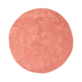 Rond hoogpolig vloerkleed - Lofty Perzik Roze - product