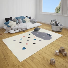 Kindervloerkleed - Lara Wolk Creme