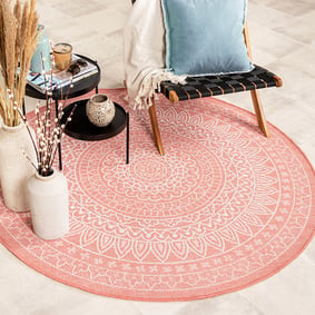 Rond Buitenkleed - Summer Azteca Roze