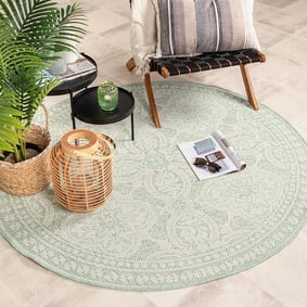 Rond Buitenkleed - Summer Oriental Mint