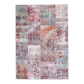 Patchwork vloerkleed - Azara Rood - product