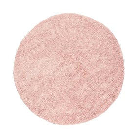 Rond hoogpolig vloerkleed - Lofty Roze - product