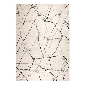 Modern vloerkleed - Flash Lines Creme/Zwart - sfeer