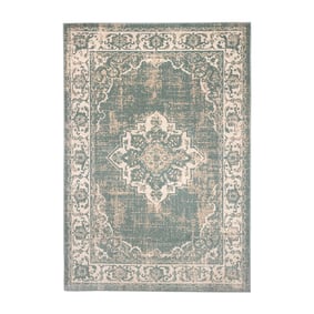 Vintage vloerkleed - Spring Medaillon Groen/Creme - sfeer