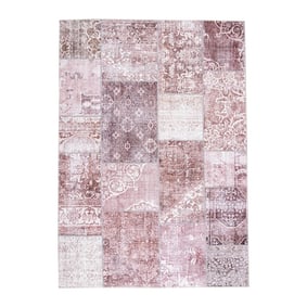 Patchwork vloerkleed - Lago Rood/Roze - sfeer