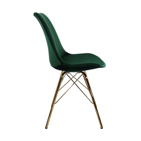Stoel Velvet Donkergroen - Goud frame - sfeer