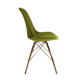 Stoel Velvet Groen - Goud frame - sfeer