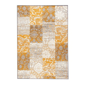 Patchwork vloerkleed - Famous Oker Geel - sfeer