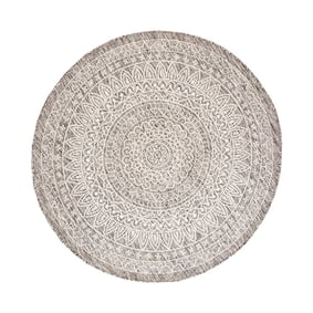 Rond Buitenkleed - Summer Azteca Lichtgrijs - product