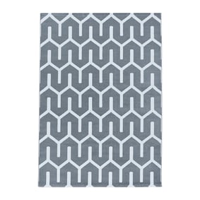 Modern vloerkleed - Streaky Pattern Grijs/Wit - sfeer