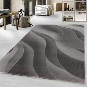 Modern vloerkleed - Streaky Waves Bruin/Beige