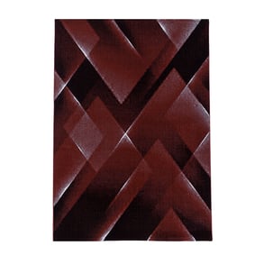 Modern vloerkleed - Streaky Lines Rood - sfeer