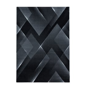 Modern vloerkleed - Streaky Lines Zwart - sfeer