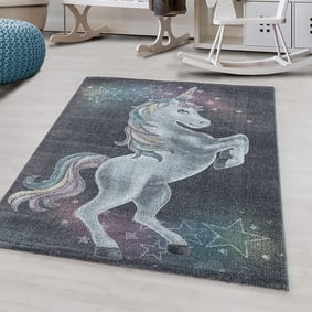 Kindervloerkleed Unicorn - Fleurtje Grijs