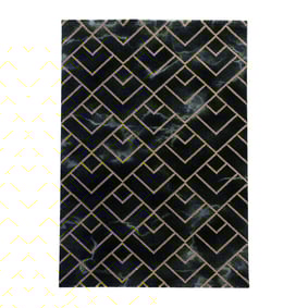 Modern vloerkleed - Marble Pattern Antraciet/Goud - product