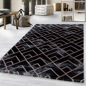 Modern vloerkleed - Marble Pattern Antraciet/Bruin