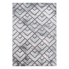 Modern vloerkleed - Marble Pattern Grijs/Bruin - sfeer