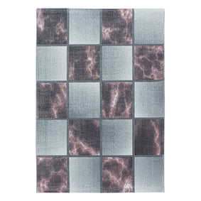 Modern vloerkleed - Optimism Box Roze/Grijs - sfeer