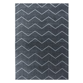 Laagpolig vloerkleed - Smoothly Weave Grijs/Wit - sfeer
