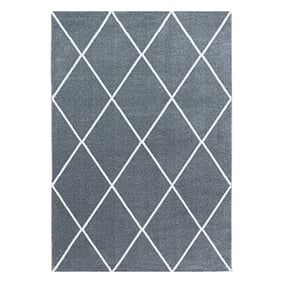 Laagpolig vloerkleed - Smoothly Lines Grijs/Wit - sfeer