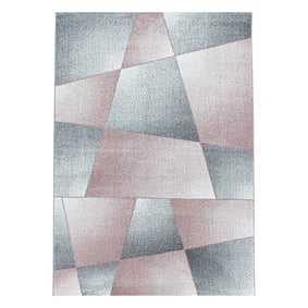 Laagpolig vloerkleed - Smoothly Design Roze/Grijs - product