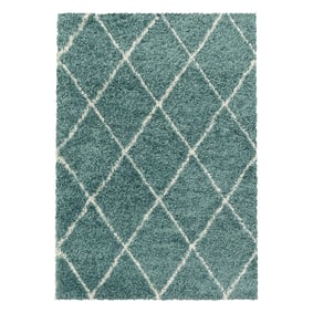 Berber vloerkleed - Agadir Lines Blauw/Creme - sfeer